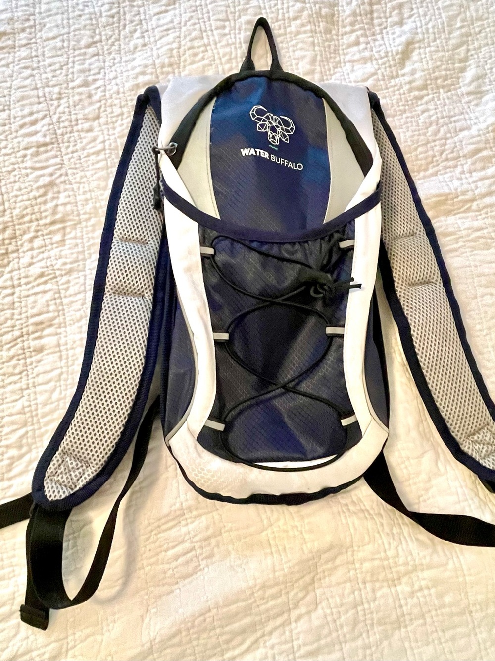 Buffalo Navy and White Hydration Backpack